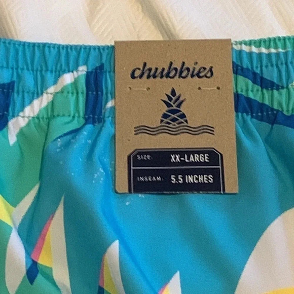 CHUBBIES MENS THE WAVE DASHERS SWIM TRUNKS 5.5" - NWT Retro XXL - Picture 5 of 10